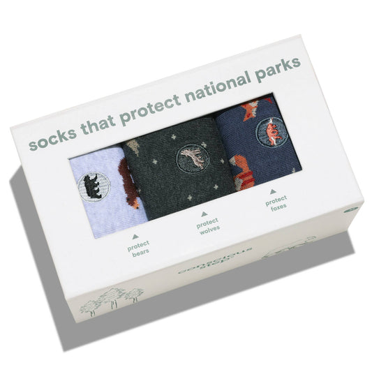 Socks that Protect National Parks: 3 Pair Boxed Set