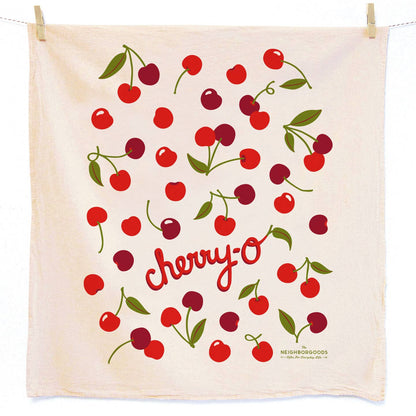 FRUIT STAND (Cherry, Orange, and Lemon) - Tea Towel Set of 3