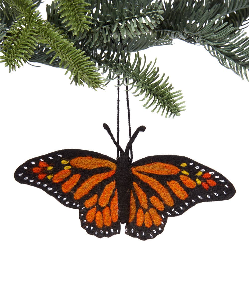 Monarch Butterfly Handmade Felt Ornament