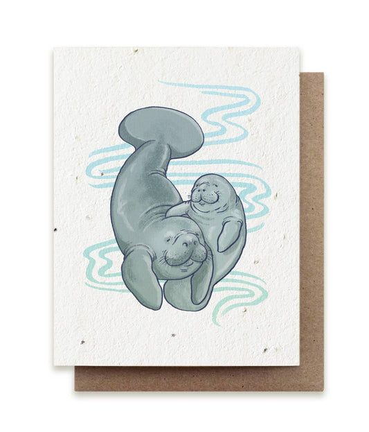 Manatee Mother Plantable Herb Seed Card