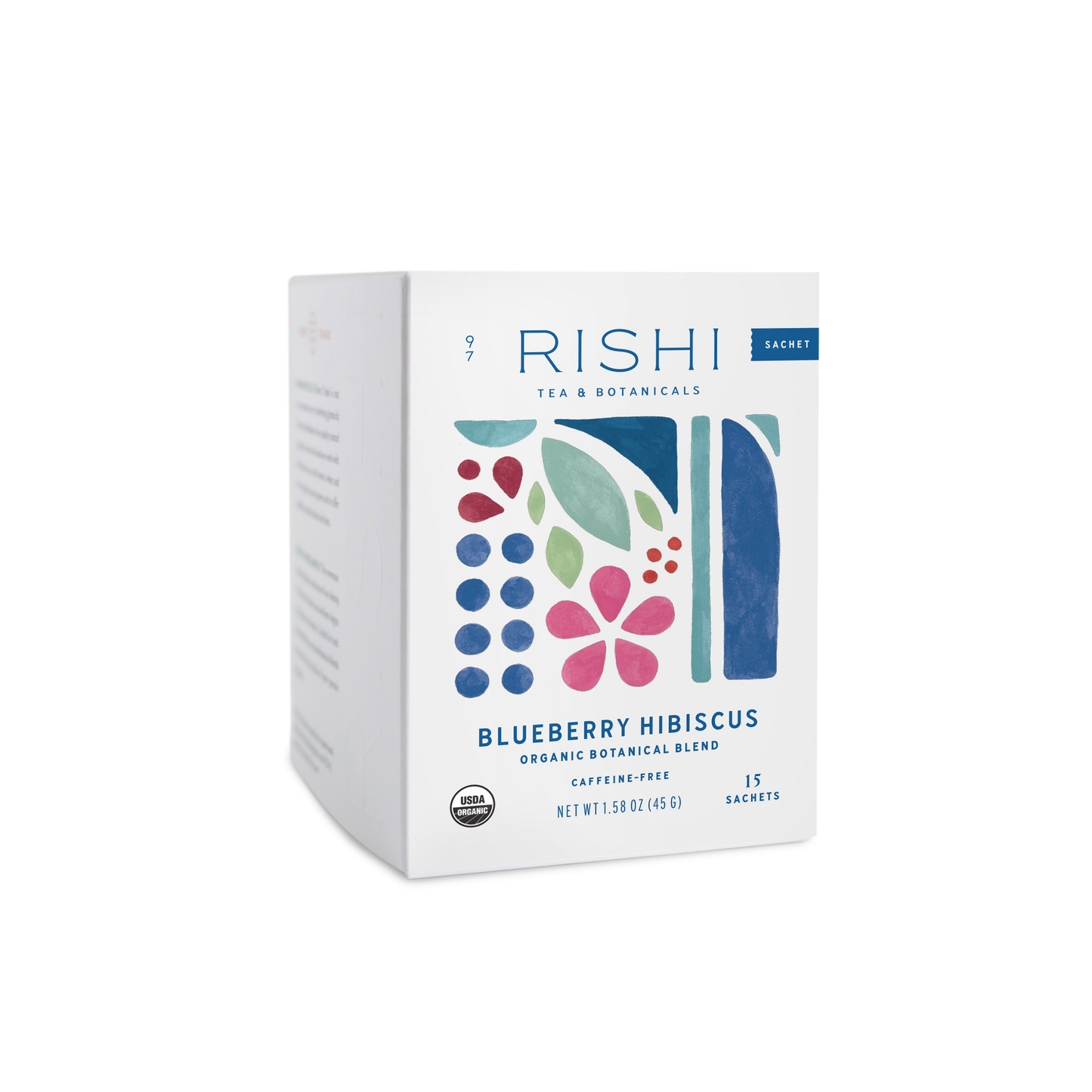 Blueberry Hibiscus Organic Herbal Tea Sachets by Rishi Tea