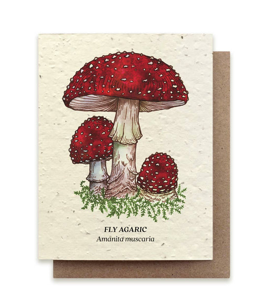 Fly Agaric Mushroom Plantable Wildflower Seed Card