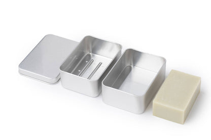 Draining Aluminum Bar Soap Travel Tin