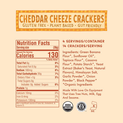 Organic Cheddar Cheeze Crackers by Fair & Square