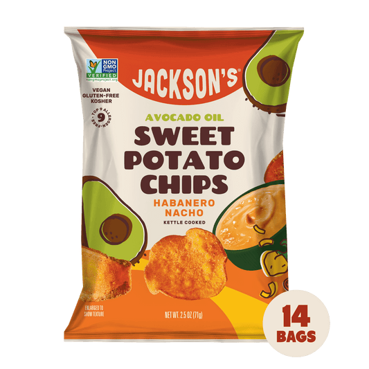 Habanero Nacho Sweet Potato Chips with Avocado Oil - Snack Size - by Jackson's