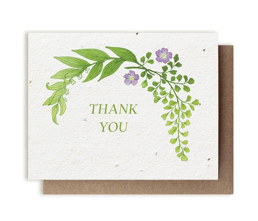 Botanical Thank You Plantable Herb Seed Card