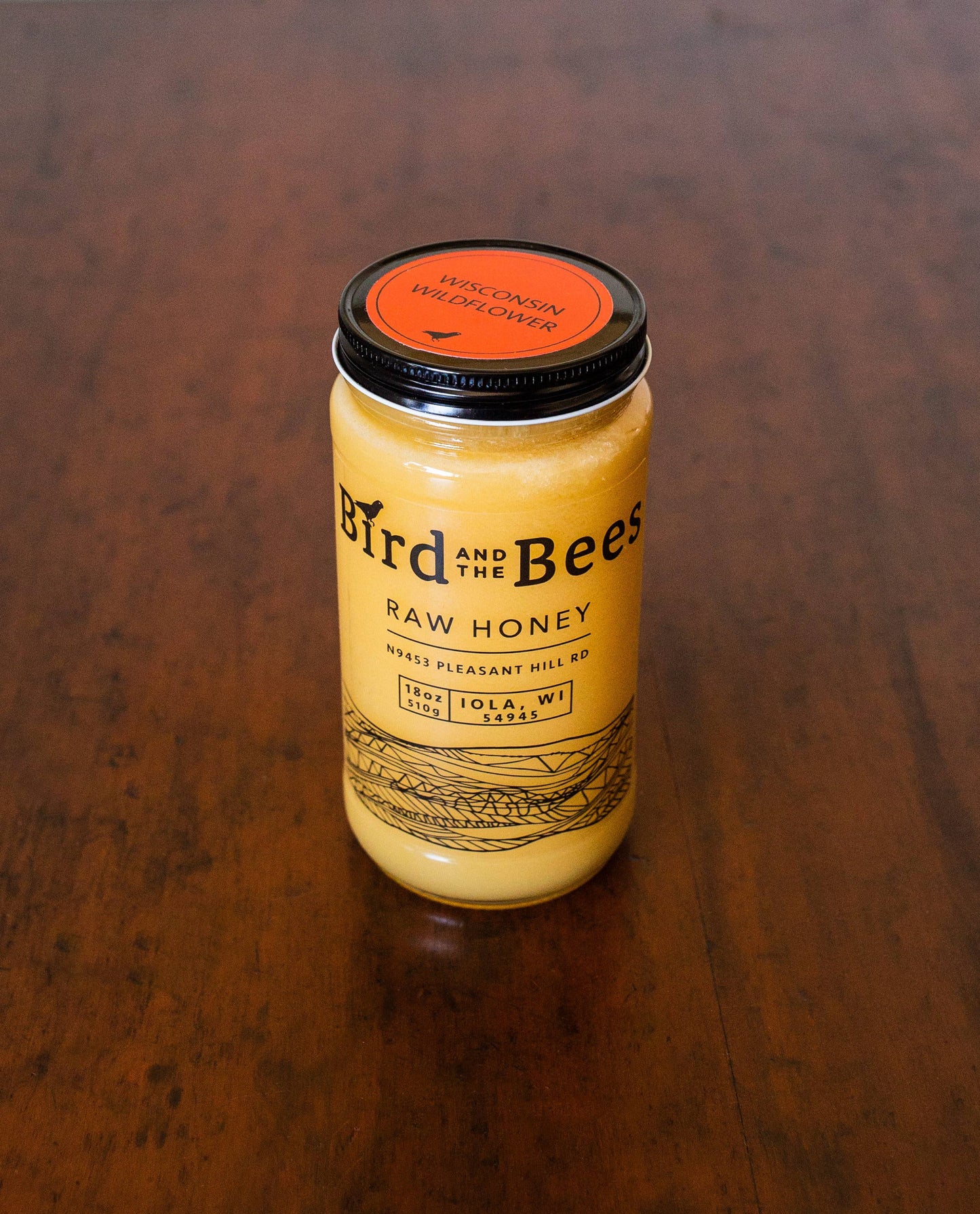 Wisconsin Wildflower Raw Honey: 6 oz Jar