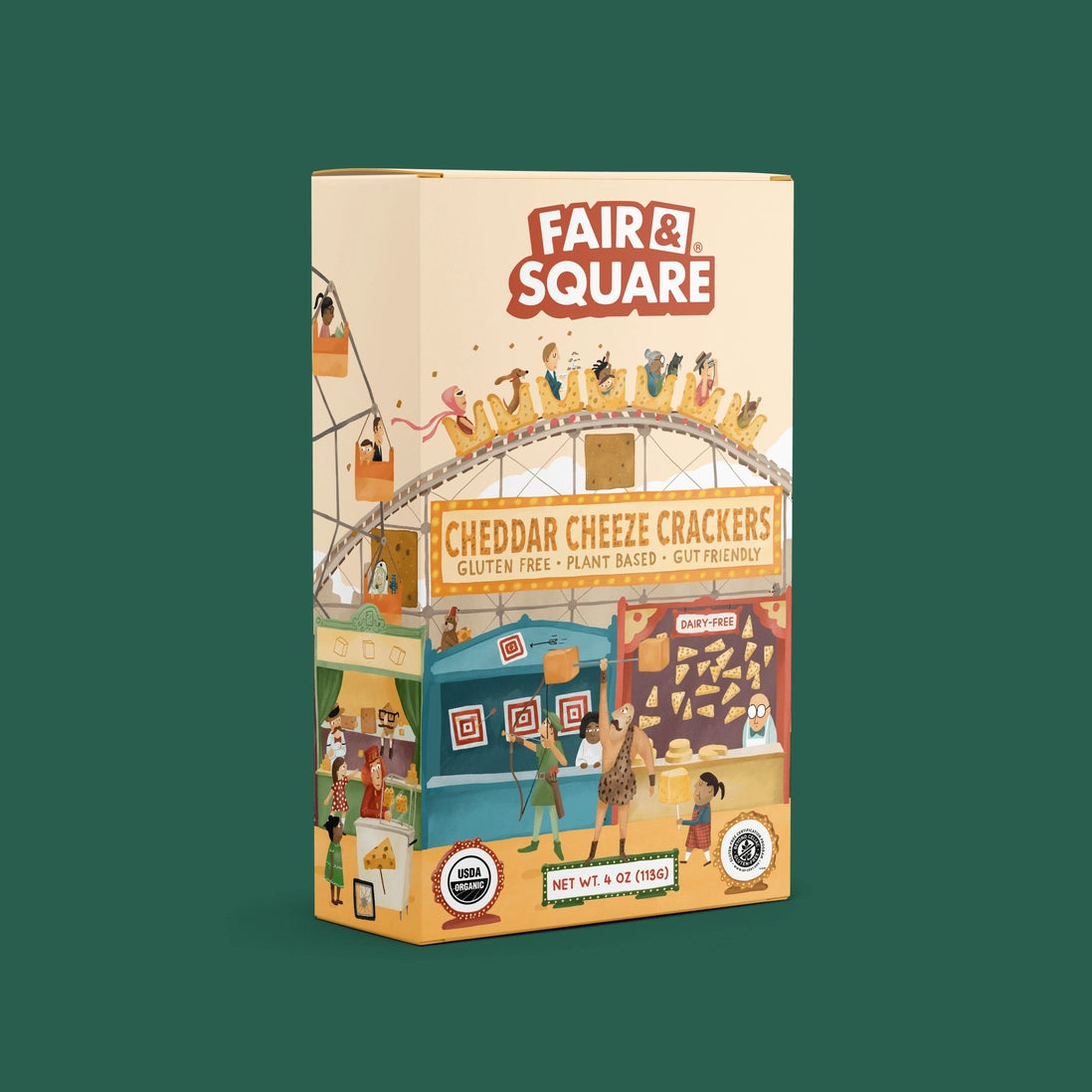 Organic Cheddar Cheeze Crackers by Fair & Square