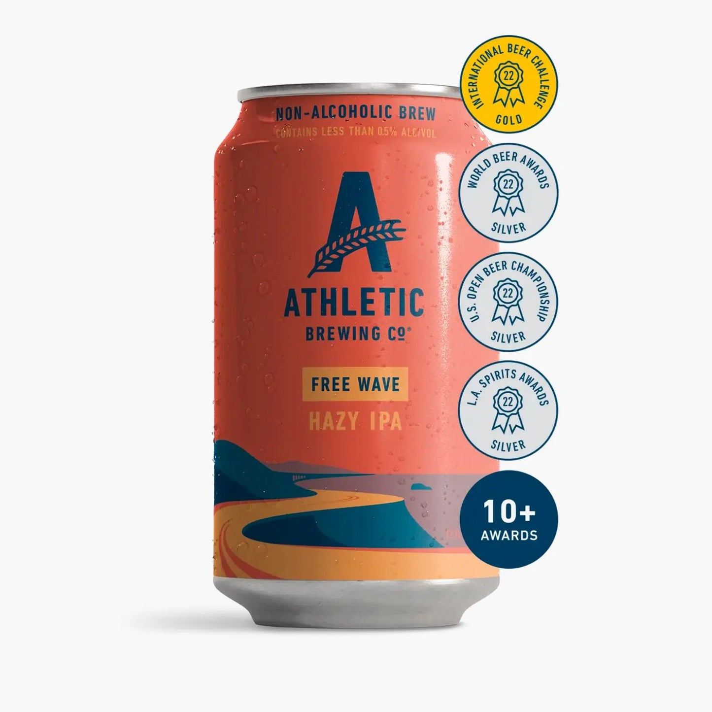Non-Alcoholic Free Wave Hazy IPA by Athletic Brewing Co