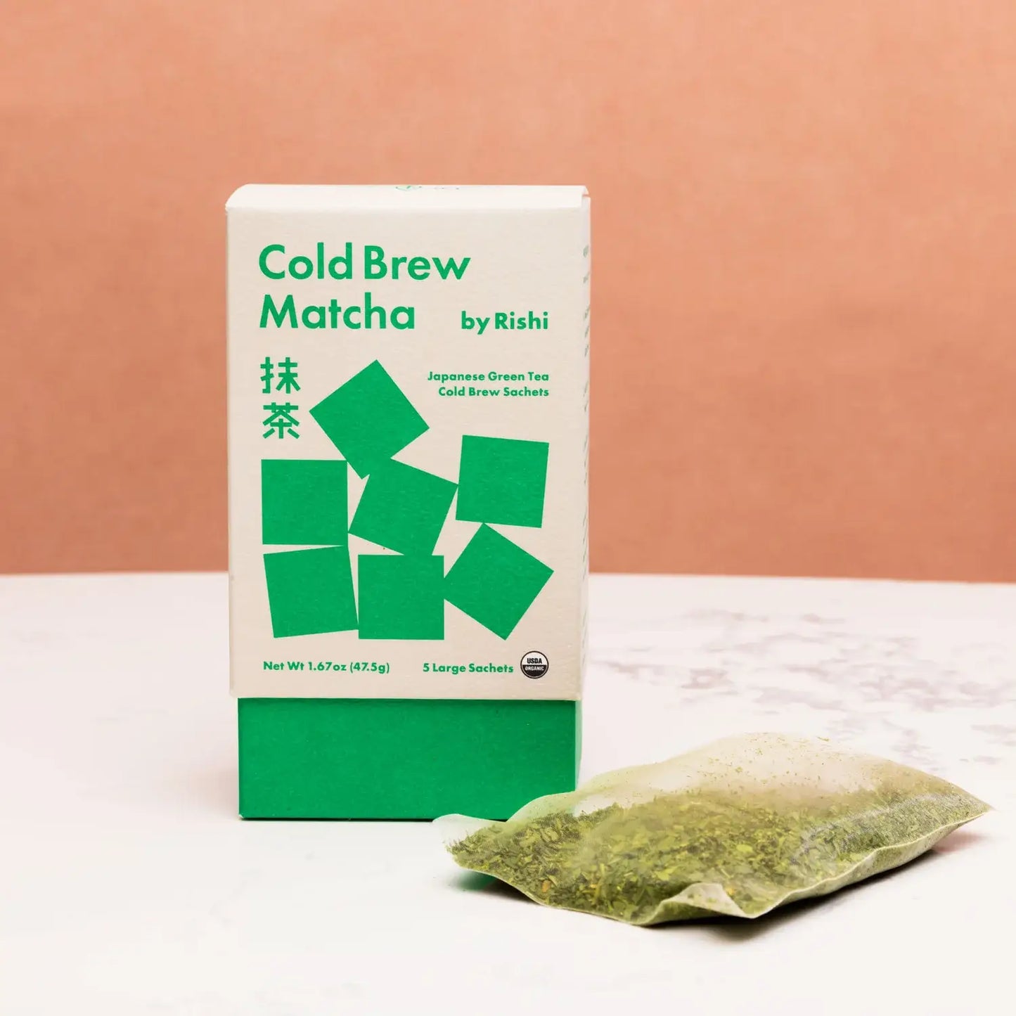 Cold Brew Matcha Organic Green Tea Sachets by Rishi Tea