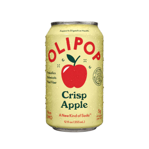 Olipop Crisp Apple Prebiotic Natural Soda