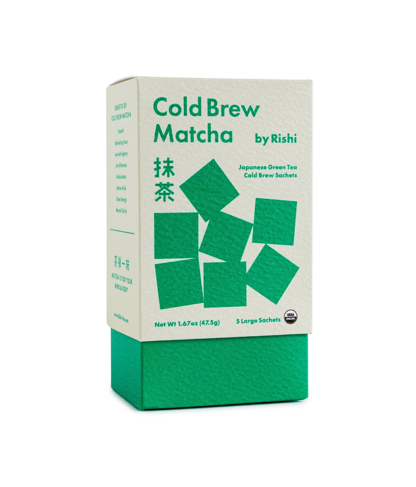 Cold Brew Matcha Organic Green Tea Sachets by Rishi Tea