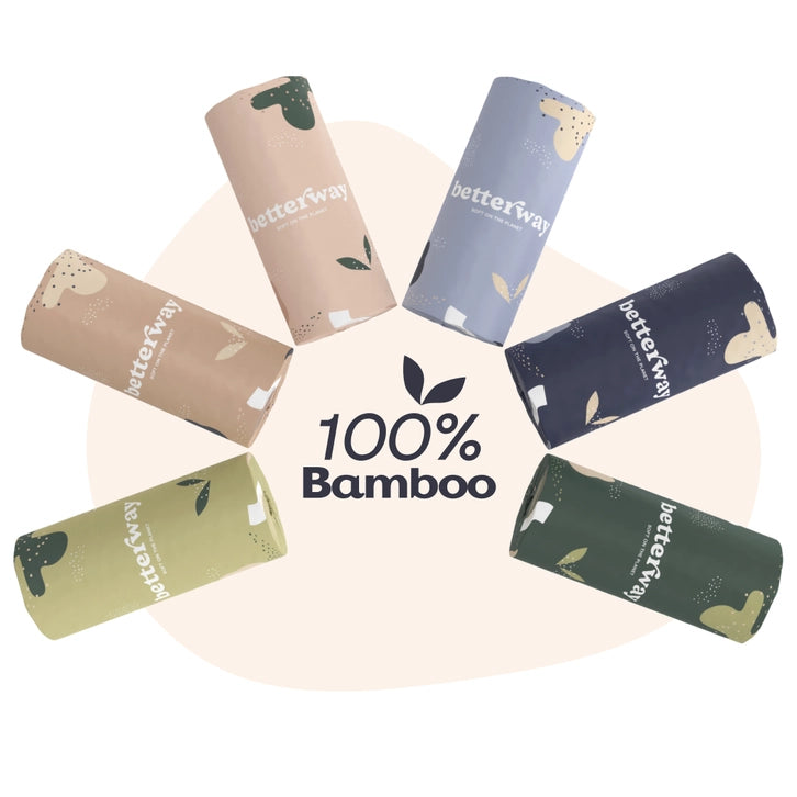 Eco-Friendly Tree-Free Bamboo Paper Towels (8 Rolls) by Betterway