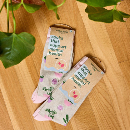 Socks that Support Mental Health (Happy Houseplants)