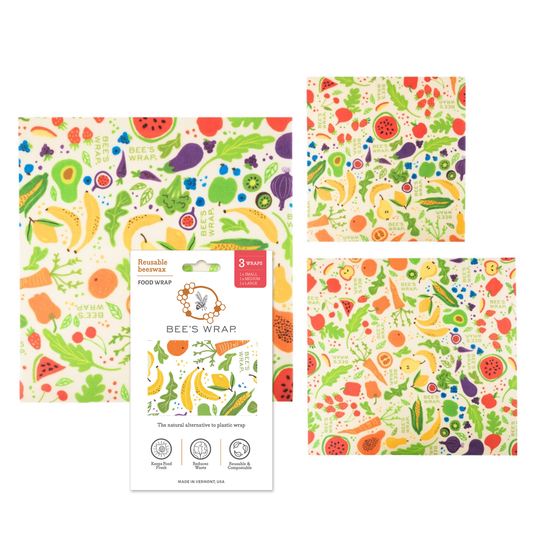 Bee's Wrap Plant-Based Food Wrap - Garden Party - Assorted 3 Pack