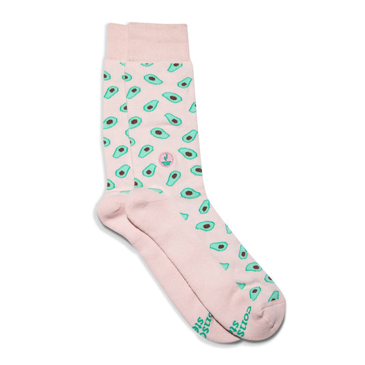 Socks that Provide Meals (Pink Avocados)