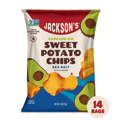 Sea Salt Sweet Potato Chips with Avocado Oil - Snack Size - by Jackson's