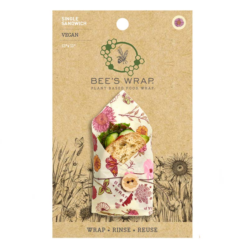 Bee’s Wrap - Sandwich Wrap - Meadow Magic, Plant Based Wax