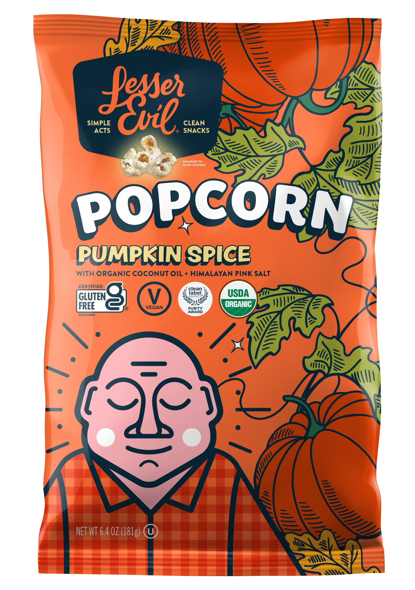 Organic Popcorn, Pumpkin Spice - 6.4oz