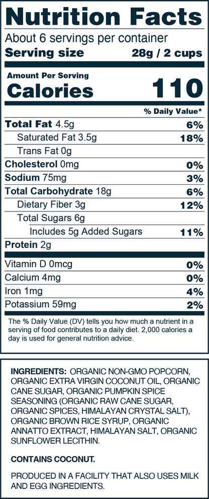 Organic Popcorn, Pumpkin Spice - 6.4oz