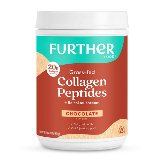 Chocolate Collagen Peptides Powder w/ Reishi Mushroom by Further Food