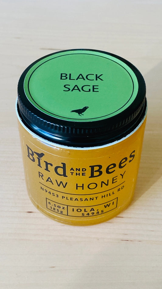 Black Sage Raw Honey: 6 oz Jar