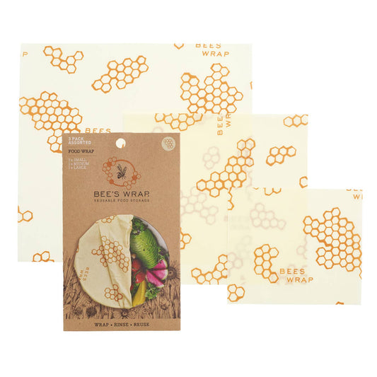 Bee's Wrap Plant-Based Food Wrap - Assorted 3 Pack - Honeycomb