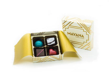 4 Piece Handcrafted Luxury Chocolates Collection by Mayana Chocolate
