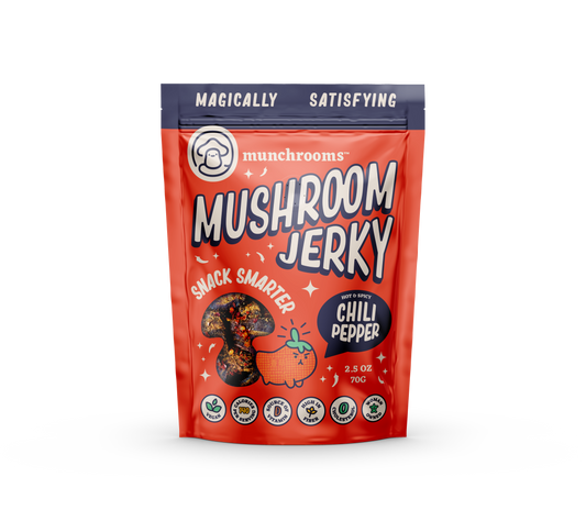 Hot + Spicy Chili Pepper Mushroom Jerky by munchrooms