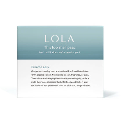 20ct Ultra Thin Organic Cotton Pads w/ Wings - Heavy - by Lola