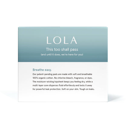 20ct Ultra Thin Organic Cotton Pads w/ Wings - Regular - by Lola