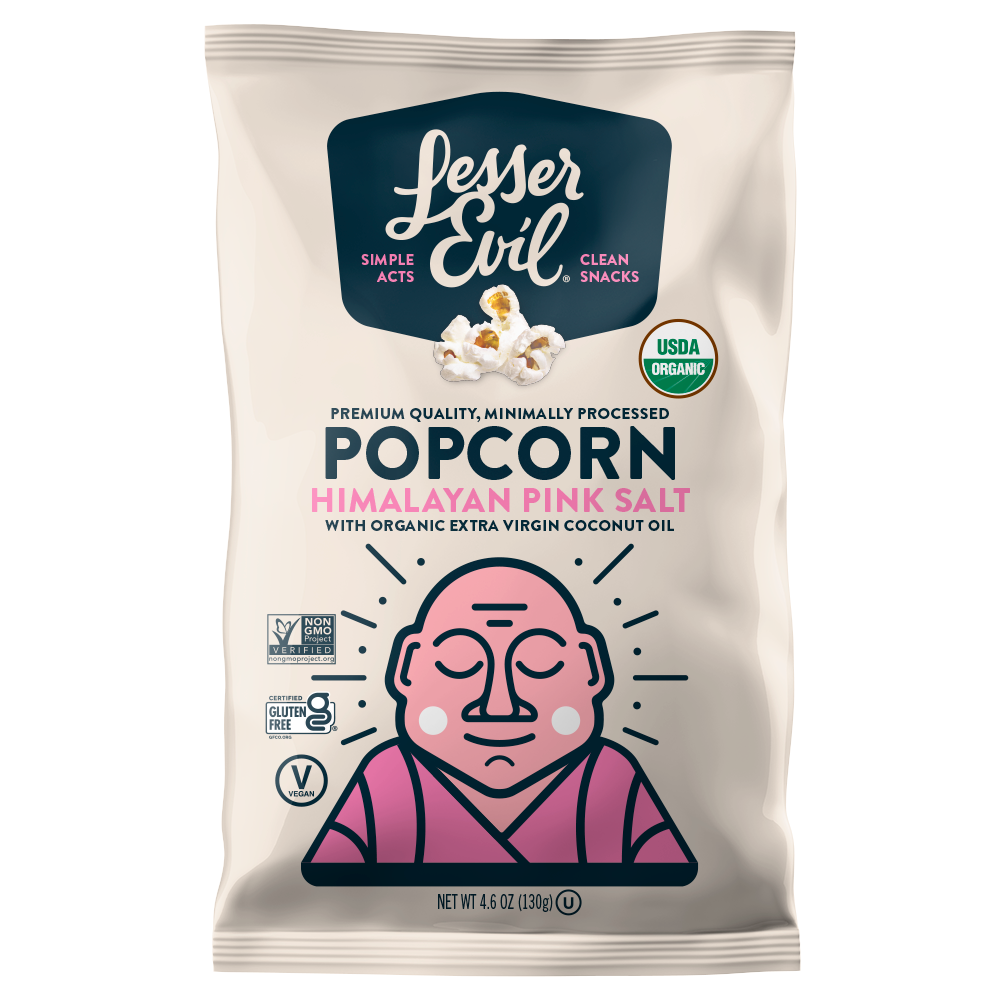 Organic Popcorn, Himalayan Pink Salt - 4.6 oz Sharing Size