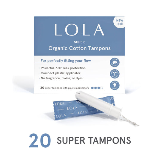 20ct Super Organic Cotton Tampons by Lola